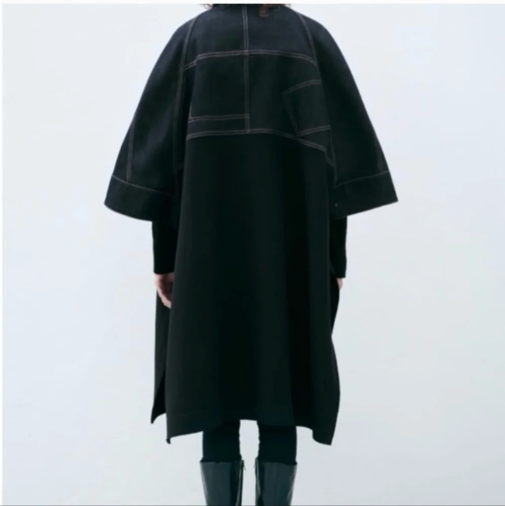 Zara Manteco wool blend and denim coat ❤️ - Picture 6 of 7